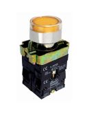 Кнопка с подсветкой ElectrO ВW3561NOYi PB2-ВW3561 Ø22мм NO желтая