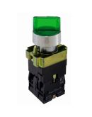 Переключатель ElectrO BK2365NONCL PB2-BK2365 I-0 LED Ø22мм NO+NC зеленый
