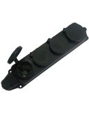 Чотиримісна колодка ElectrO S02DW4 2P+PE 16A 250В з захисними кришками з/к IP44