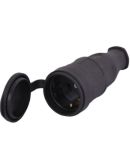 Розетка ElectrO PCК212 2P+PE 16А 250В з захисною кришкою з/к IP44