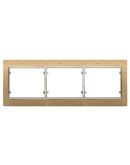 Тройная рамка Siemens Mega S22503-RAB со вставкой (дуб)