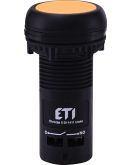 Моноблочная утопленная кнопка ETI 004771452 ECF-10-Y (1NO желтая)