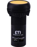 Моноблочная утопленная кнопка ETI 004771472 ECF-11-Y (1NO+1NC желтая)
