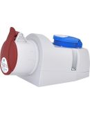 Комбинированный силовой разъем ETI 004482051 EZCZ-S-1653 IP44 (16A 400V/230V 3P+N+PE/EE 16S Schuko)
