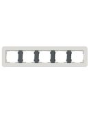 Рамка пятиместная Gira E3 светло-серая/антрацит (0215421)