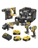 Набор из четырех бесщеточных электроинструментов DeWALT DCK422P3T XR Li-lon 18В 3х5Ач