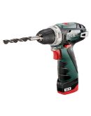 Акумуляторний безударний дриль-шуруповерт Metabo PowerMaxx BS Basic 12В 2x2,0Аг 17/34Нм 0-360/0-1400об/хв (600984000)