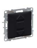Выключатель жалюзи 3-позиционный 6А Legrand SUNO (чорный) 721439