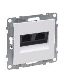 Двойная компьютерная розетка RJ45 Cat.5e UTP Legrand SUNO (белый) 721151