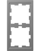 Двухместная рамка Schneider Electric D-Life нержавеющая сталь (MEG4020-6536)