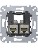 Механизм компьютерной розетки RJ-45 2-П cat.6А STP Merten (MEG4576-0022)