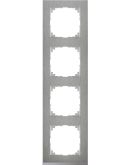 Четырехместная рамка Schneider Electric M-PURE сталь/алюминий (MEG4040-3646)