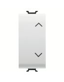 Переключатель 3-х позиционный GEWISS Chorusmart 1M 1P 10A UP-DOWN (сатиновый белый) GW15121