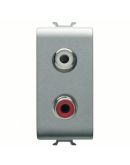 Аудио розетка GEWISS Chorusmart RCA 1M (титан) GW14453