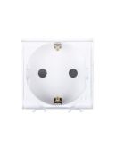 Розетка с крышкой GEWISS Chorusmart 2M 2P+E 16A (сатиновый белый) GW15242