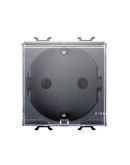 Розетка с крышкой GEWISS Chorusmart 2M 2P+E 16A (черный) GW12242