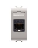 Розетка с крышкой GEWISS Chorusmart RJ-45 1M Cat.5e UTP (бежевый) GW13421