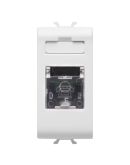 Телефонная розетка GEWISS Chorusmart RJ11 1M (сатиновый белый) GW15401