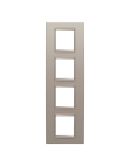 Рамка Chorusmart LUX 2+2+2+2M вертикальна (матовый алюминий) GW16229XS