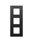 Металлическая рамка Chorusmart LUX 2+2+2M вертикальна (сатиновый черный) GW16227XM