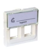 Лицевая панель для коннектора Legrand Mosaic RJ-45 Keystone