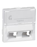 Лицевая панель для коннектора Legrand Mosaic RJ-45 Keystone 45°