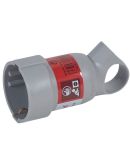 Штепсельное гнездо Legrand 2К+З 16А серое