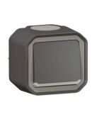 Накладной переключатель 10А Legrand PLEXO с подсветкой, антрацит (069736L)