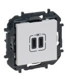 USB розетка Legrand Niloe Step С+C 15Вт 5В біла (863139B)