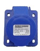 Встроенная силовая розетка TNSy 413 2Р+PЕ 16А 220В IP44 (TNSy5500424)
