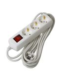 Удлинитель UEC ECO П03В 3 места 2P+PE/5м 3х1мм2 10А/250В с выключателем