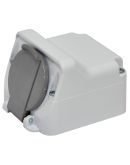 Накладна розетка з кришкою ETI PRE-1 IP44 (4481019)