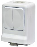 Розетка із вимикачем ETI PRV-2 2Р+РЕ IP 44 10/16A 250В