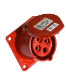 Силовая стационарная розетка ElectrO PC324 (424) 3P+PE 32А 400В встроенная IP44