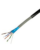 Мережевий кабель GEAR CAT.5E FTP CCA 4Px2x0.51 PVC+PE Outdoor з проволкою (305 м.)