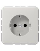 Розетка с накладкой Jung CD 500 CD1520LG с заземлением светло-серый