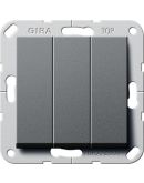 Трехклавишный выключатель Gira System 55 антрацит (283228)
