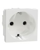 Розетка з заземленням Schneider Electric Unica New NU303618 зі шторками 16А гвинтовий зажим біла