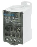 Розподільчий блок Vector VS VJB-400 на DIN-рейку, 400А, вх.1х95-180мм², вих.5х2.5-16, 4х2.5-10, 2х6-35мм²