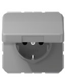Розетка Jung CD 500 CD1520BFKLGR с з/к и крышкой серый
