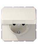 Розетка Jung CD 500 CD1520BFKL із з/к та кришкою слонова кістка