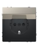Розетка Schneider Electric D-Life MEG2310-6050 с з/к и крышкой никель