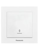 Вимикач прохідний 1-кл Panasonic Karre Plus 55 з підсвіткою (білий)