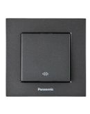 Выключатель 1-кл реверсивний Panasonic Karre Plus 55 (дымчатый)
