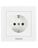 Розетка 1-на с з/к Panasonic Karre Plus 55 (белая)