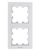 Вертикальная 2-месная рамка Panasonic Panasonic Karre Plus 55 (біла)