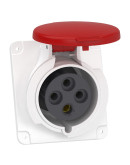 Угловая встроенная силовая розетка Schneider Electric PratiKa PKF32F434 32А 3P+E IP44 380-41В AC