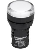 Белый LED индикатор Schrack BZ501214-A 24В AC/DC (моноблок A)