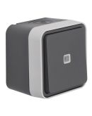 Переключатель Berker W.1 IP55 с контрольной подсветкой серый (WNC003)