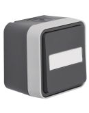 Переключатель Berker W.1 с полем для надписи IP55 серый (WNC006)